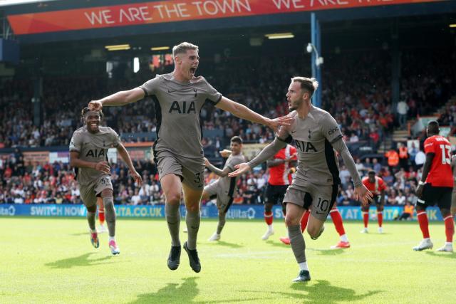 Luton 0-1 Tottenham: Micky Van de Van winner sends Spurs top after Yves Bissouma red card