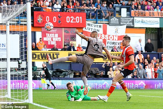 Luton Town 0-1 Tottenham - Premier League RECAP: Micky van de Ven scores the winner for 10-man Spurs after Elijah Adebayo's horror miss for hosts | Daily Mail Online